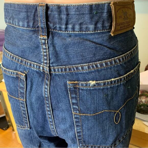 Lauren Ralph Lauren Womens Premium High Rise Flared Jeans Sz 16 Coastal Cowgirl - Picture 4 of 5